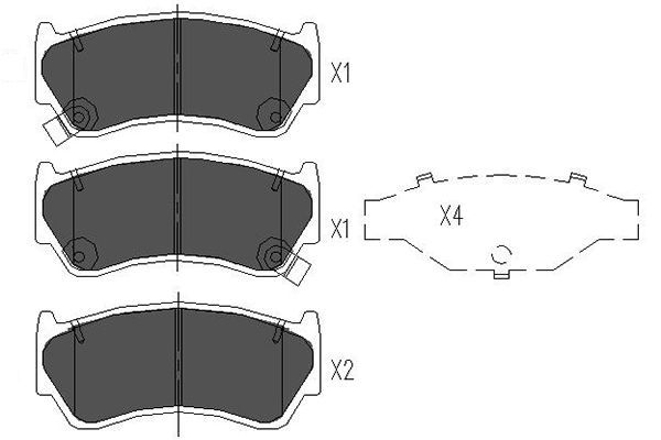 KAVO PARTS stabdžių trinkelių rinkinys, diskinis stabdys KBP-6508